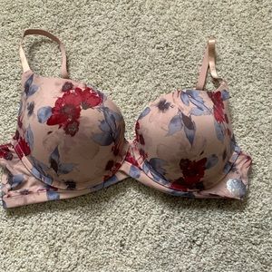 Vince Camuto floral BRA 38C Lightly Padded Push Up Support